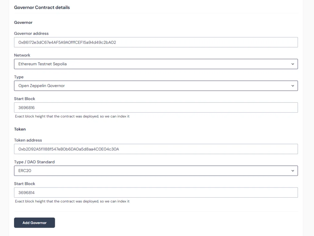 This image shows Example of adding a DAO on Tally